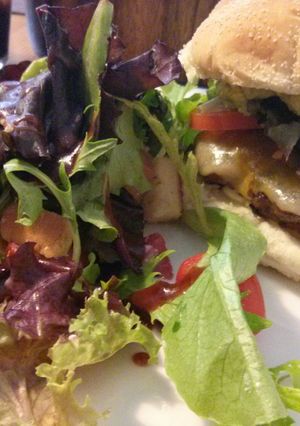 A picture of Awesome Beef & Pork Burgers.