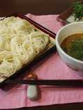 Dipped Somen Noodles In Sesame Dipping Sauce