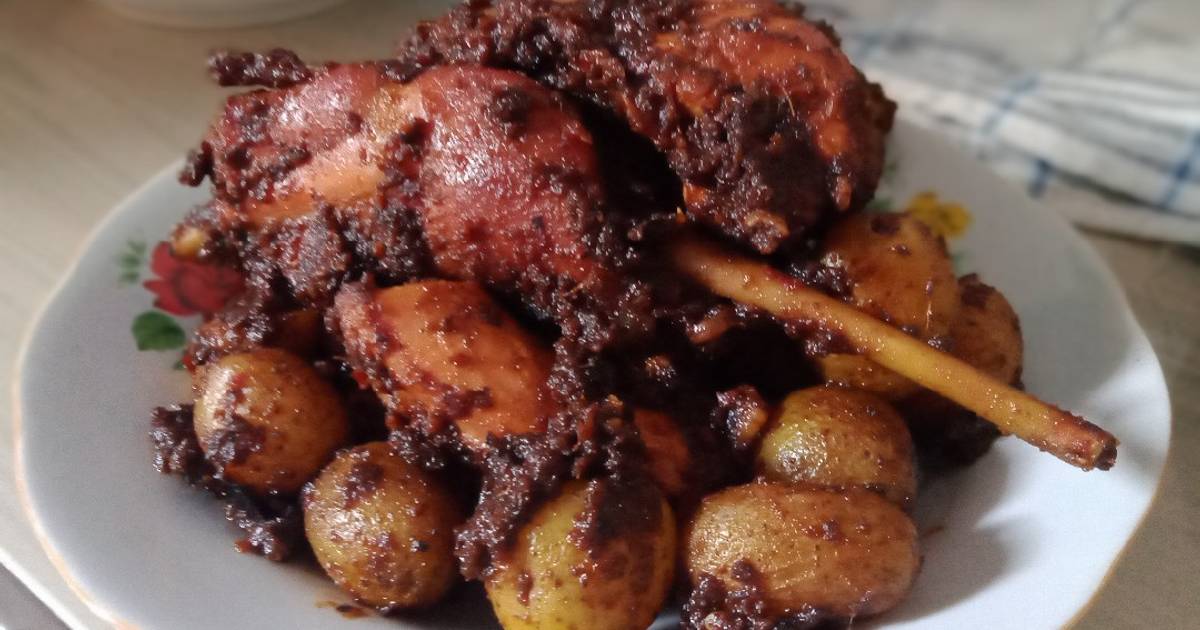 Resep Rendang Ayam Kampung Oleh Sriati Wahyudi Cookpad 