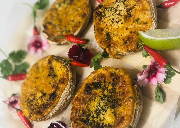 Cheesy Grilled Mushrooms  🍄🧀🍄🧀🍄🧀