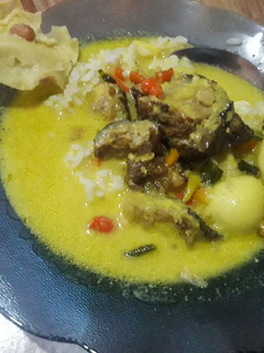 Foto resep Ikan pari kuah santan
