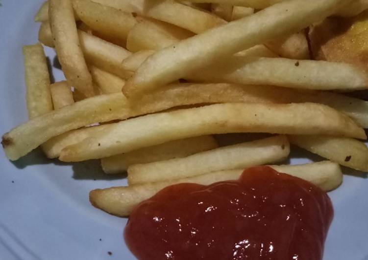 Resep: Kentang goreng french fries yang Renyah