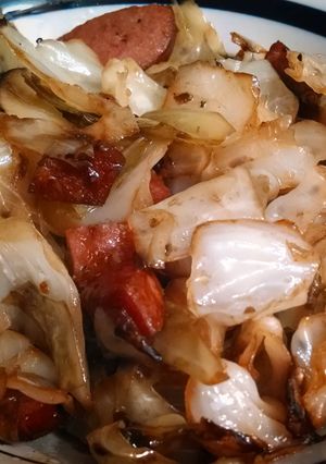 A picture of Sweet and spicy cabbage dish.