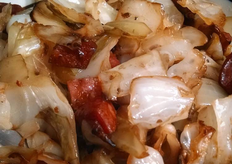 Steps to Make Ultimate Sweet and spicy cabbage dish
