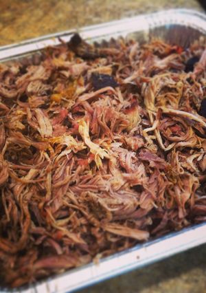 A picture of Tender Pulled Pork.