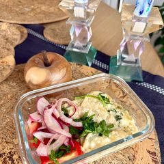 High protein cheats cheese bake (lazy achma) A picture of High protein cheats cheese bake (lazy achma).