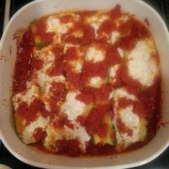 A picture of Light zucchini parmiggiana.