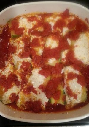 A picture of Light zucchini parmiggiana.