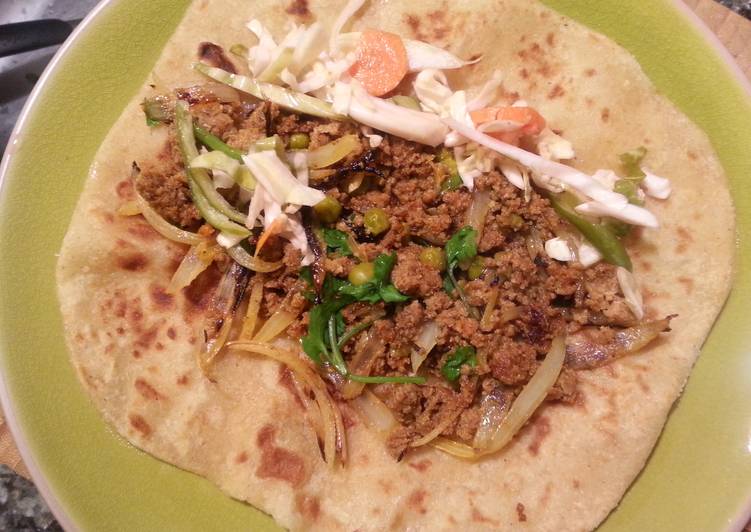 Steps to Prepare Quick Turkey Keema Paratha Wrap