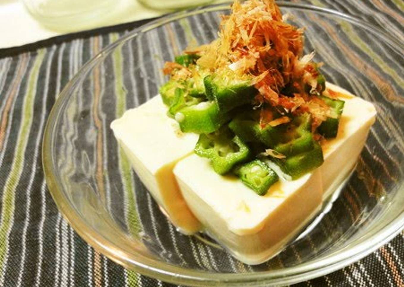 Okra and Umeboshi Cold Tofu *