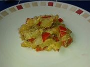 A picture of ratatouille with eggs