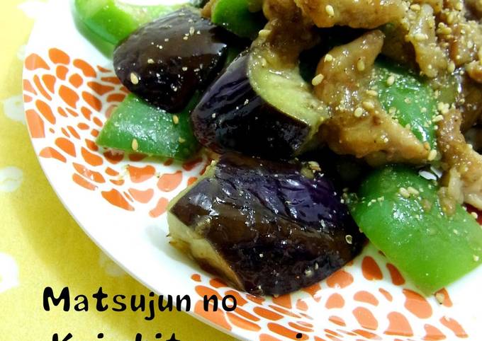 Pork, Eggplant and Bell Pepper with Sesame Miso Sauce