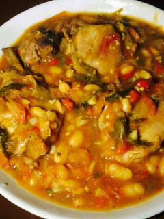 A picture of Baked Chicken & Beans.