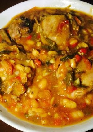 A picture of Baked Chicken & Beans.