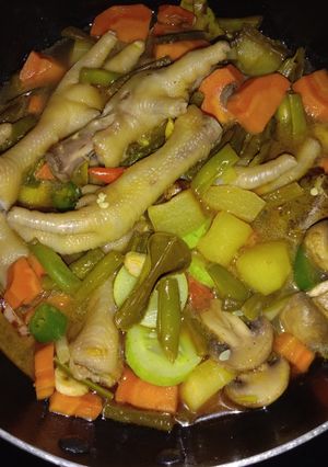 Foto resep Oriental soup jamur champignon | Chinese food court