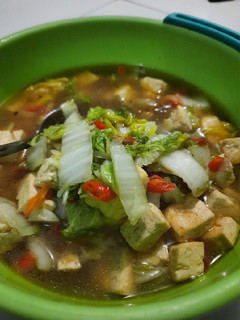 Foto resep 1) Tumis Sawi Putih Mix Tahu