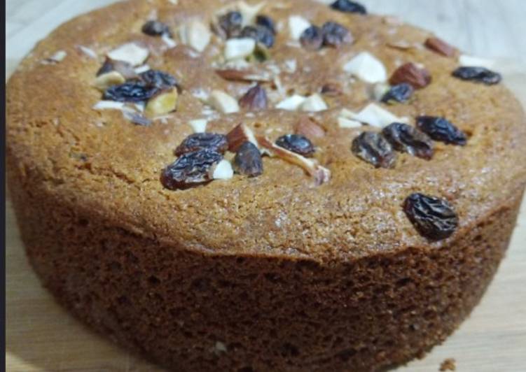 Spongy Mix Dry Fruits Cake with Wheat Flour/ No maida butter and
