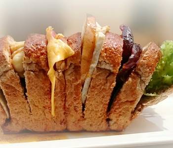 Latest Recipe Camembert Cheese and Fruits Diet Brunch Loaf Sandwich  DAY 7 Delicious Perfect