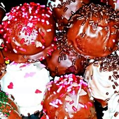 A picture of Mike's Moist Red Velvet Truffles.