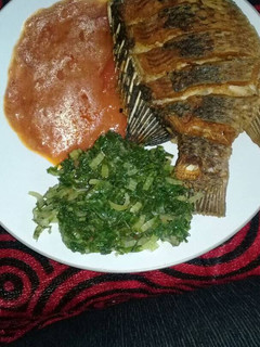 A picture of Whole deep fry fish (Tilapia).
