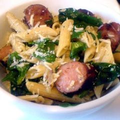 A picture of Spinach and Sausage Pasta.