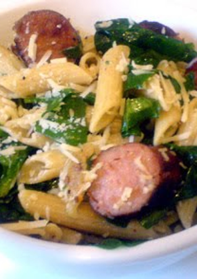 A picture of Spinach and Sausage Pasta.