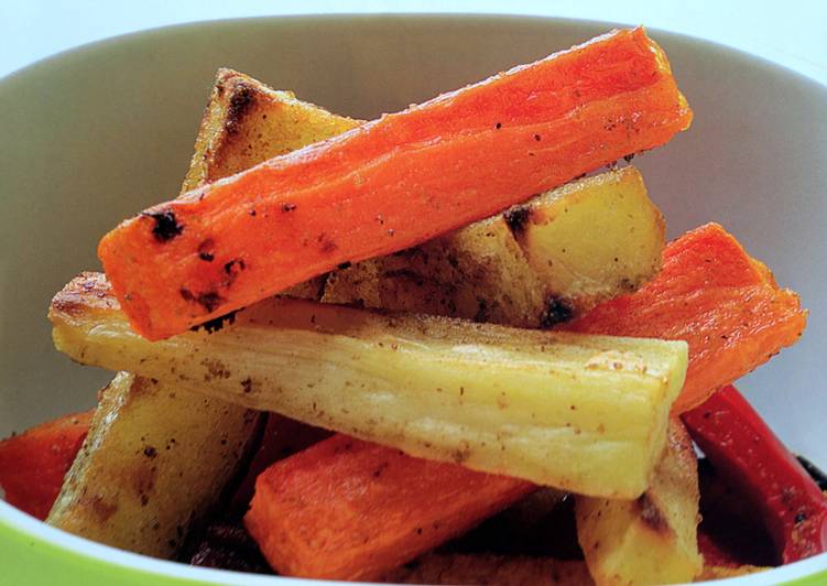 Steps to Prepare Homemade Roasted Vegetable Sticks