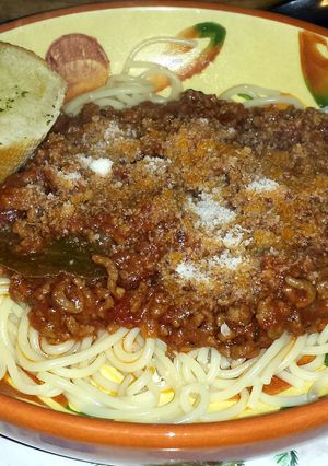 A picture of Spaghetti Bolognese.