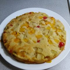 Sarah's Magic Mixed fruit upside down cake A picture of Sarah's Magic Mixed fruit upside down cake.