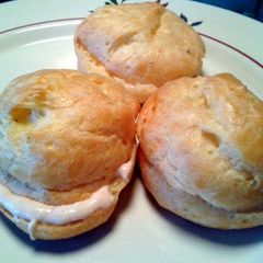 A picture of Gougeres (Cheese Puffs With Ham).