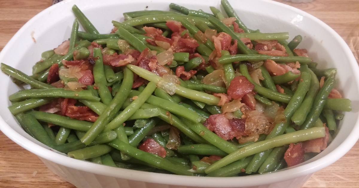 Quick Green Beans with Bacon Recipe by shauna.bradney Cookpad