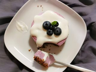 Bolo Mousse de Mirtilos