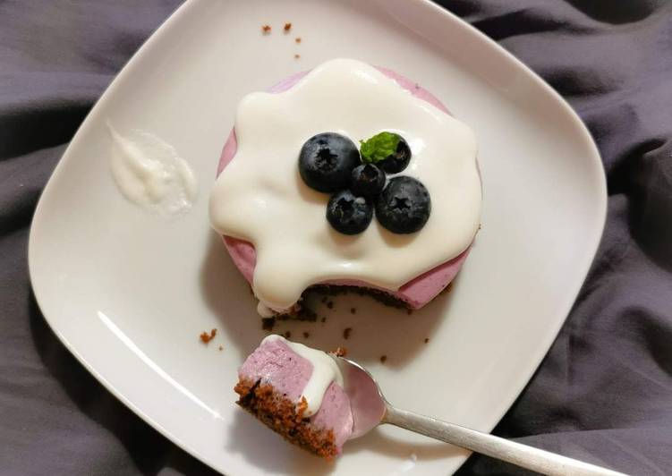 Bolo Mousse de Mirtilos