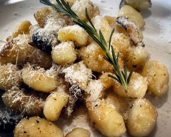 Best Recipe Potato gnocchi with exotic mushrooms rosemary and tarragon Most Delicious