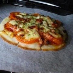 A picture of Gluten-free Pizza Crust made from Rice Flour.