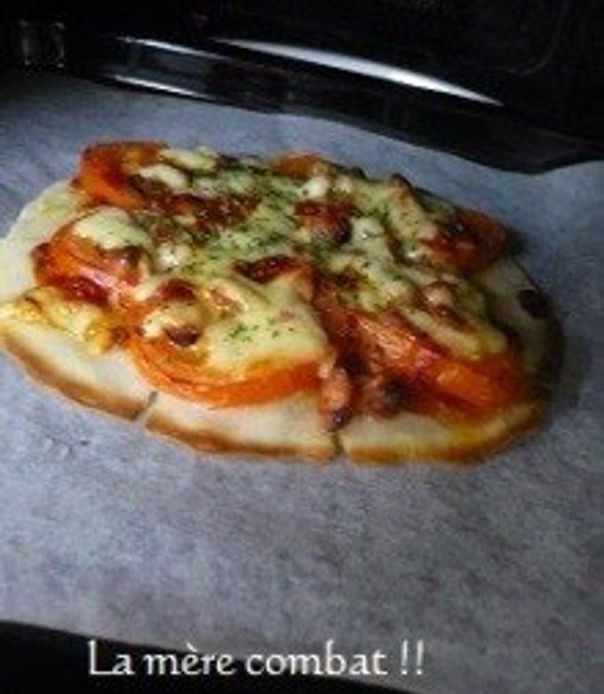 A picture of Gluten-free Pizza Crust made from Rice Flour.