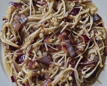 Ready to Serve Sauteed Thread Mushroom Delicious and Healthy