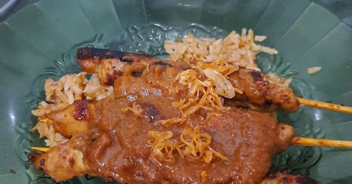 1.157 resep sate ayam bumbu kacang enak dan sederhana 