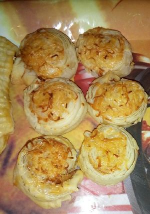 Füstölt sajtos leveles csiga recept fotója