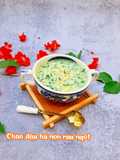 Cháo đậu hủ non rau ngót