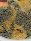 Sesame and Kinako Marbled Japanese Flavored Steamed Bread Made in a Microwave
