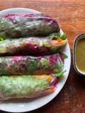 Fresh Spring Rolls with Fruits and Vegetables