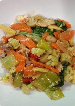Foto resep Capcay ayam udang simpel