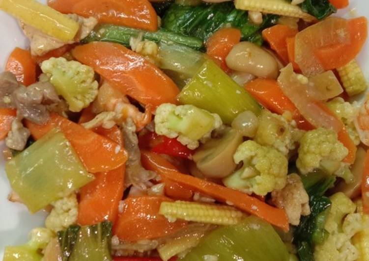 Capcay ayam udang simpel
