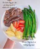 #Eatclean Bò áp chảo + măng tây xào + khoai tây luột