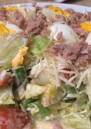 Tonhalas-tojásos vitaminsaláta recept fotója