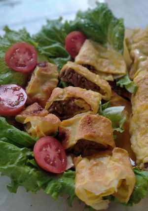 Foto resep Omelet daging kambing Mak Nyuss
