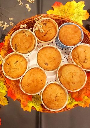 Hình của món Muffin chuối nho.