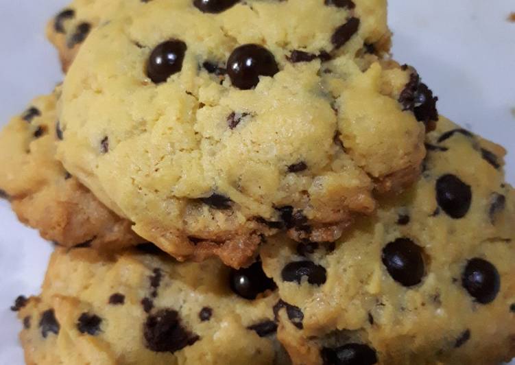 Cara Gampang Membuat Chewy Chocochip Cookies🍪, Lezat Sekali