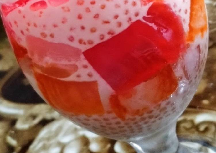 Simple Way to Make Quick Jelly sago drink